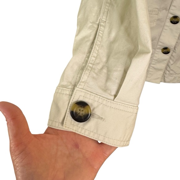 Cabi Kenya Womens Jacket Utility Cargo Trench Button Down Cotton Beige Ivory XXL - Picture 5 of 7